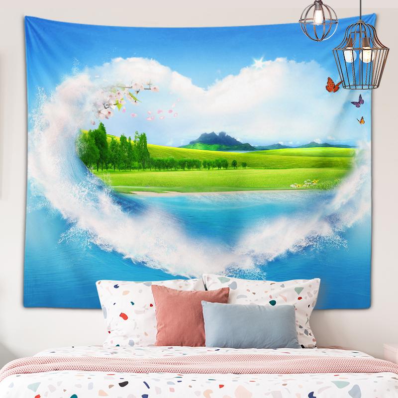 

Натуральная красота гобелен Пейзаж Настенный художественный гобелен для комнаты в общежитии Эстетический декор Гостиная Спальня Домашний декор 200X150CM