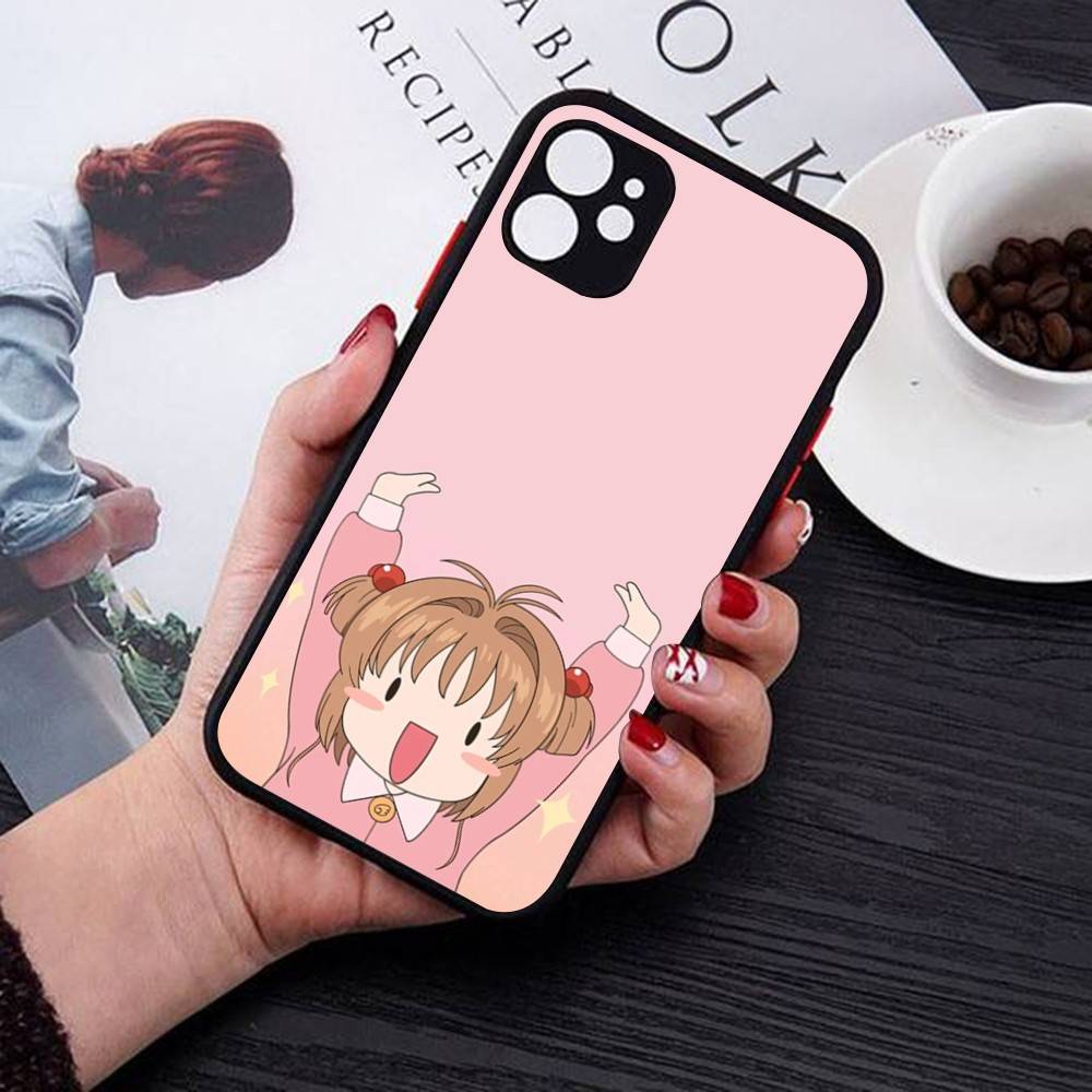 Cartoon CardCaptor Sakura Phone Case For IPhone 14 11 12 13 Mini Pro Max 8 7 Plus X XR XS MAX Translucent Matte Cover