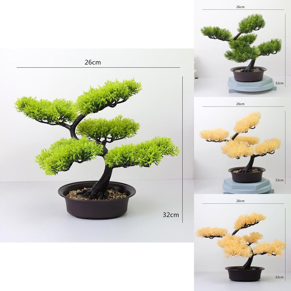 Home Decor Artificial Pine Tree With Plastic Material For Living Room And Office Display