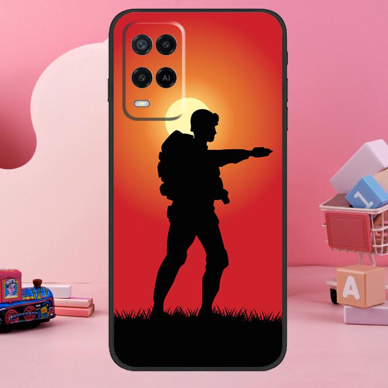 Camo military Army Case For Oppo A5 Pro A15 A17 A57 A77 A18 A38 A58 A78 A98 A94 A74 A54 A16 A76 A96 A40 A60 A80
