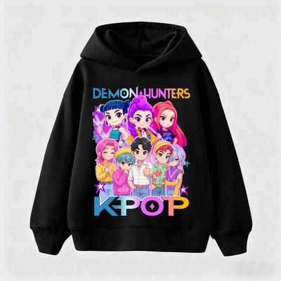 Moda KPop Demon Hunter Rumi Derpy Kreskówkowe Dziewczyny Chłopak Bluza z Kapturem Ciepła Dziecięca Koreańska Fala Codzienne Topy Codzienne Stroje Prezent