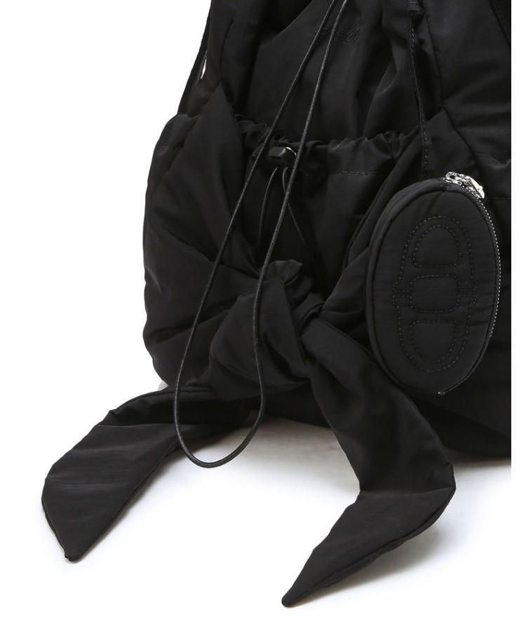 Athe Vanessabruno [Ruban] Black Ribbon Backpack And Shoulder Bag S Aaba6Ff11Bk