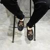 Fashion Cloth Shoes Embroidery Flower Social Guy Male Moccasin-Gommino Student Casual Shoes Fashion National Chinese Style 2024