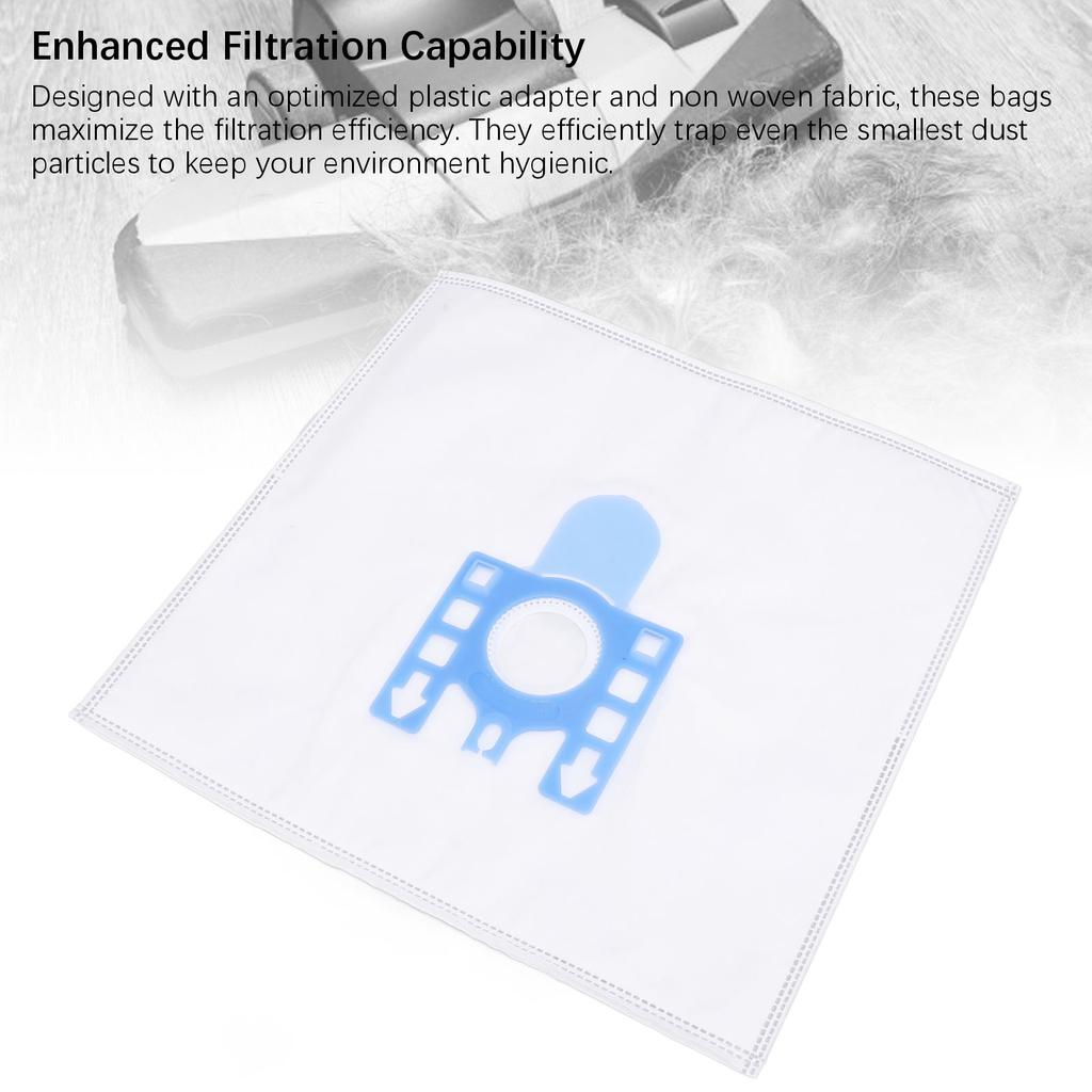 10pcs Vacuum Cleaner Dust Bag Nonwoven Tear Proof Dust Bag for GN S8310 8390 S2121 Series