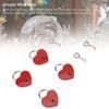 4sets Zinc Alloy Love Lock 38x30mm Mini Padlock Keyed Padlocks Heart Padlock  For Wallets Handbags