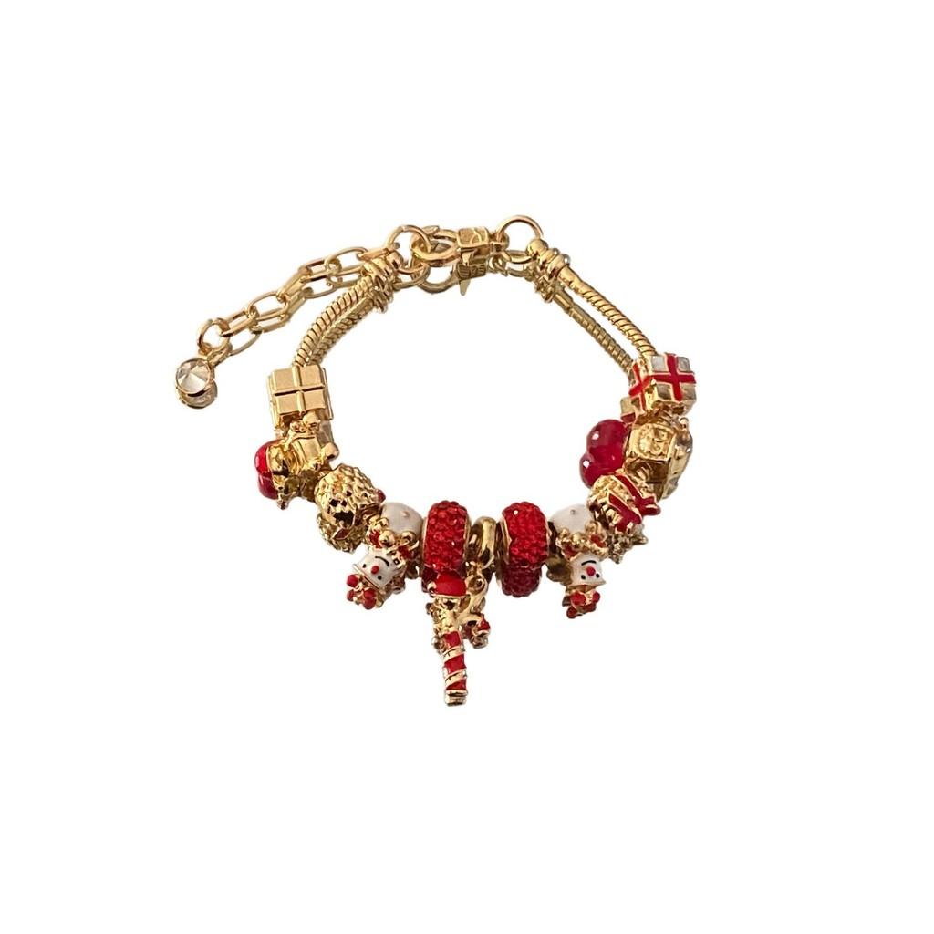Christmas Beaded Bracelet For Women With Festive Charms Holiday Jewelry Gift