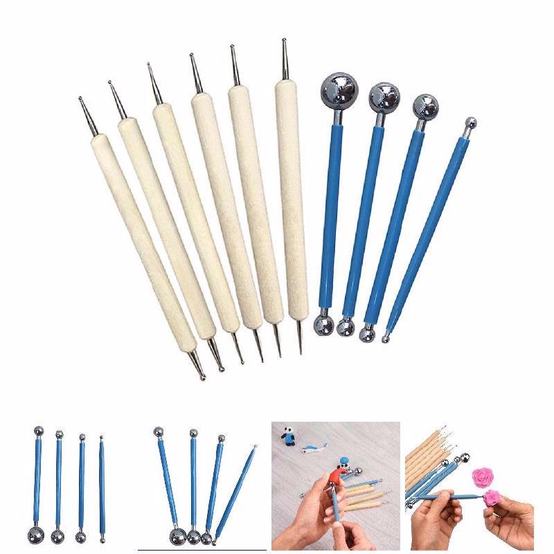 10 Pcs Dotting DIY Tools Kit Stainless Steel Ball Styluses Rock Painting