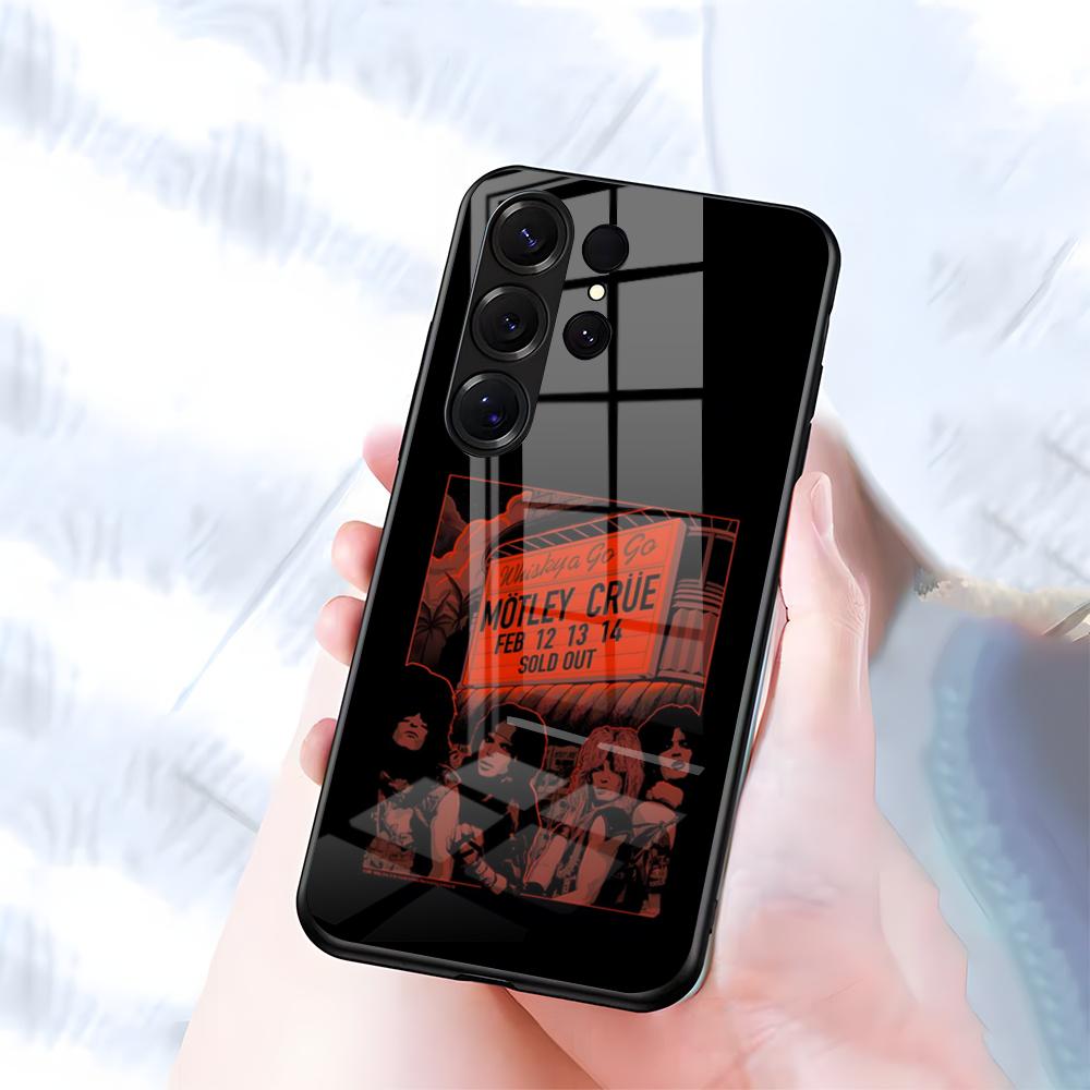 M-MotleyS Rock C-CrueS Phone Case For Samsung S26 S25 S24 FE S23 S22 S21 Plus S20 Ultra Note20Ultra Black Glass Cover