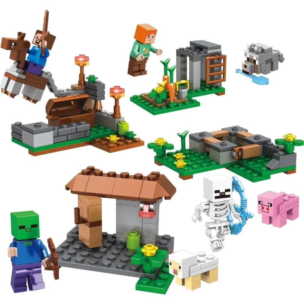 4In1 Piccola Fattoria Blocchi da Costruzione Assemblaggio Giocattoli Educativi per Bambini Regalo di Compleanno