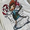 Cartoon Print Graphic T Shirts Aesthetics Women Tops Woman Clothing Casual Women's Cropped Emo Girl Crop Top Ropa De Mujer