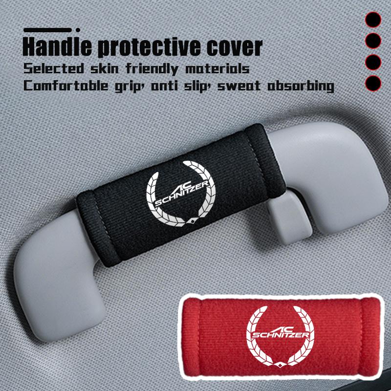 GQXN4 Plush Car Interior Handle Protect Cover Roof Armrest Pull Gloves For BMW Performance M Alpina E71 E83 F30 M6 F01 F20 X1 X2 X3