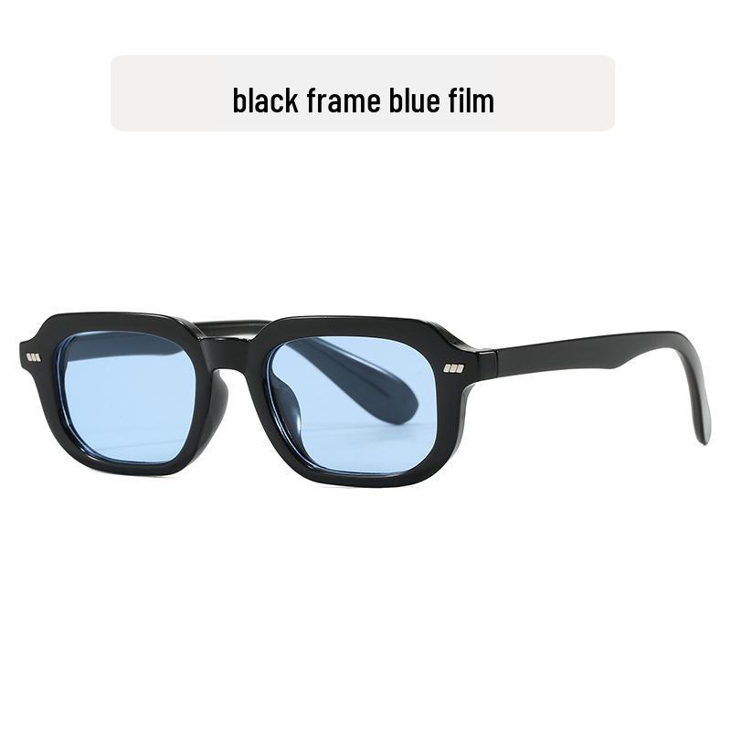 Small Square Frame Rice Nail Sunglasses - European American Style, Trendy Sun Protection Accessories