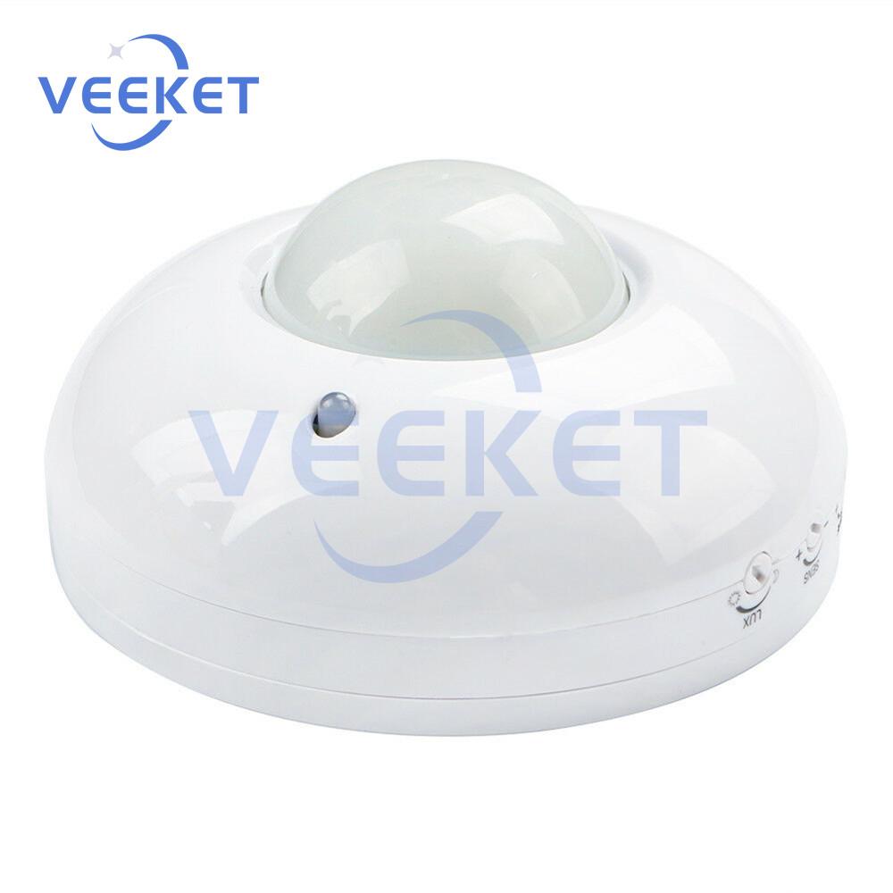 PIR Infrared Sensing AC110-240V 10A 360 Degree Motion Sensor 5s-10min Delay Adjustable Photosensitive Adjustable белый