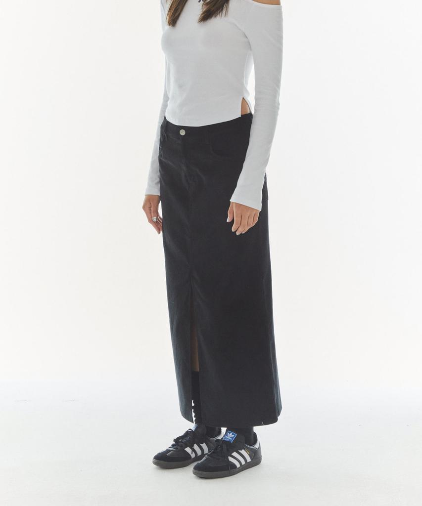 Rest And Recreation Corduroy Maxi Skirt - Black