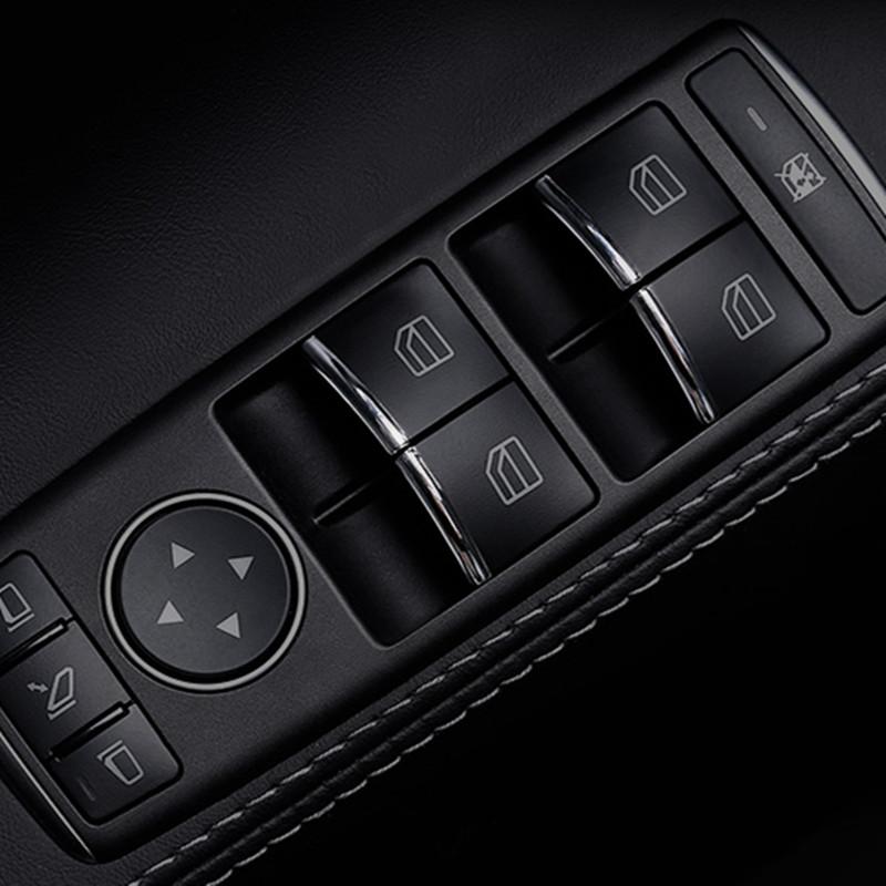 Türfensterheber Tastenaufkleber ABS Chrom Zierleistenabdeckung Zubehör Autostyling Für Tesla Model S X Autozubehör