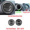 Carbon Fiber Side Air Vent Dashboard Center Console Gear Shift Panel Car Interior Accessories Sticker For Ford Fiesta 2011-
