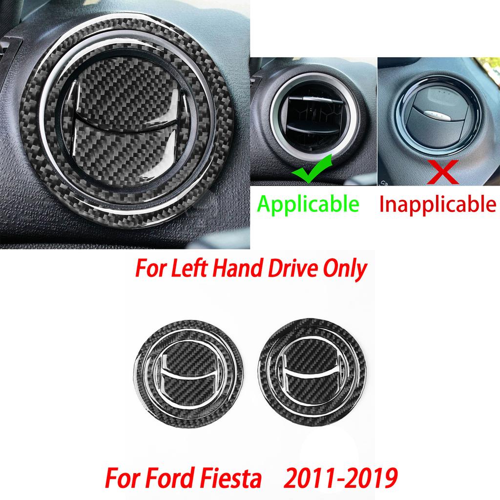 Carbon Fiber Side Air Vent Dashboard Center Console Gear Shift Panel Car Interior Accessories Sticker For Ford Fiesta 2011-