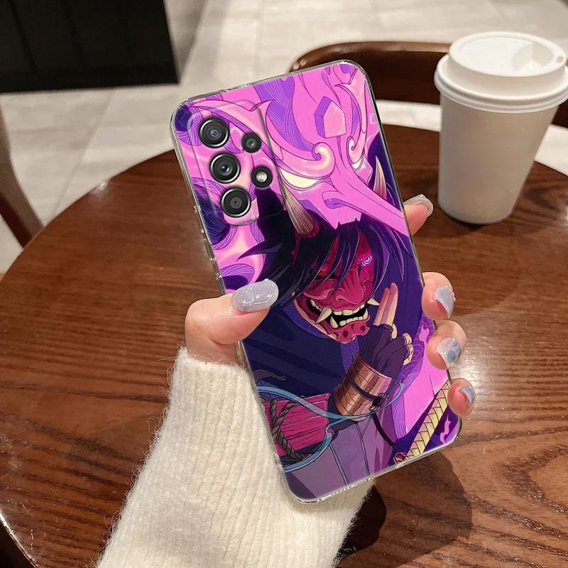 Oni Mask Art Dragon Clear Soft Phone Case For Samsung Galaxy A56 A57 A37 A55 A54 A36 A35 A26 A25 A16 A17 A07 A52 A34 A21s Cover