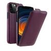 Genuine Leather Flip Cover for Apple iPhone 15 Pro Max, 14 Pro, 13, and 12 Plus