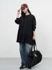 General Idea Loose Fit Ruffle Jersey Dress [Black] / Wbe3L15502