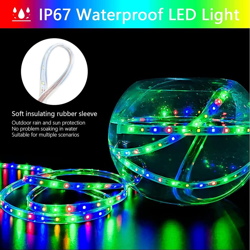 Solar LED-Streifenlichter.  5M 10M . Mit Fernbedienung, 8 Beleuchtungsmodi, Automatische Ein-/Ausschaltung, IP67 Wasserdicht, DIY Für Zaun, Dach, Treppenhaus