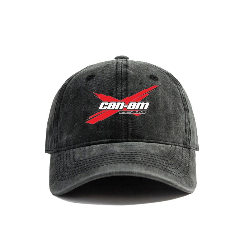 Can Am Team Baseball Cap Distressed Hats Cap Unisex Retro Outdoor Summer Adjustable Can Am Logo BRP Hat