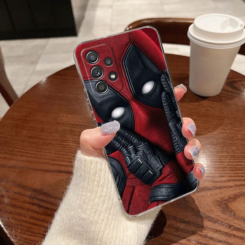 Marvel Spiderman Deadpool Venom Clear Case For Samsung Galaxy A57 A37 A56 A36 A55 A54 A35 A26 A07 A17 A16 A06 A36 A15 Soft Cover