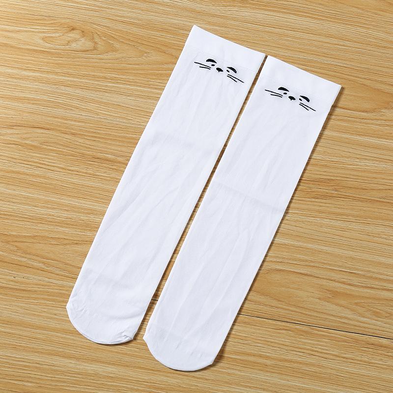 White school girls over the knee high long socks cartoon cat/star/heart/stripe design baby kids child student princess stockings