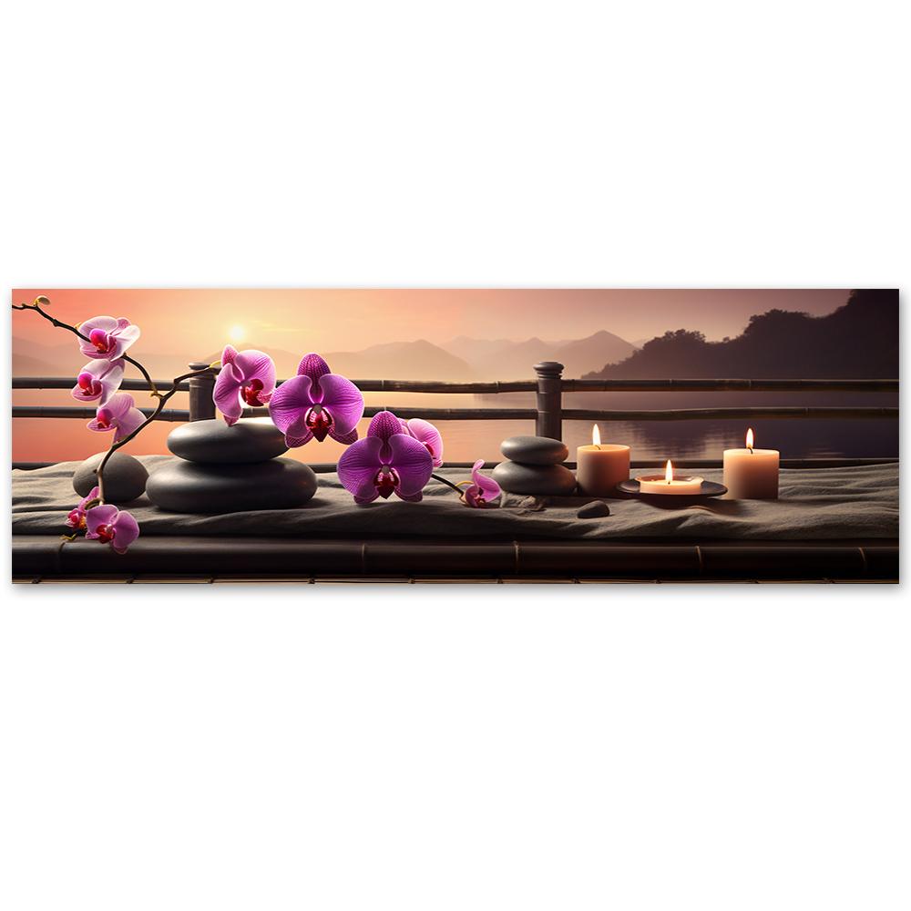 Canvas print, Stones Orchid Orient