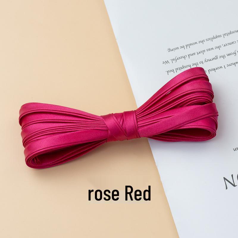 Hengmeihe Cheongsam 1cm Piping Trim: Four-Fold Non-Iron Imitation Silk Hemming Ribbon