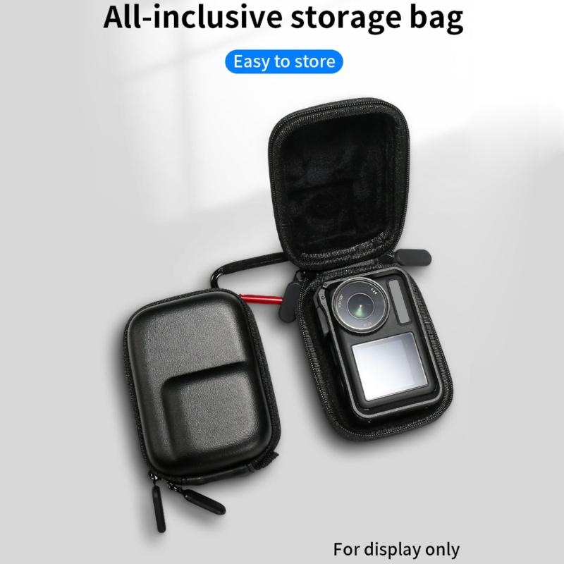 Portable Shockproof Storage Case Waterproof Carrying Bag for AcePro Camera with Carabiner Clip