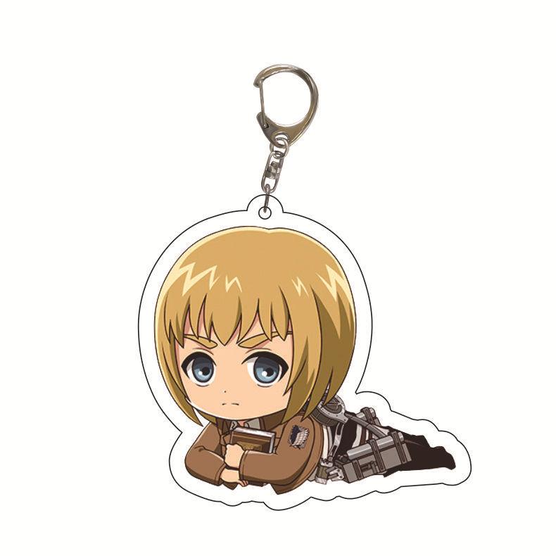 Attack on Titan Key Ring Acrylic Key Ring Custom Logo Print Creative Backpack Accessory Stock Available High Quality