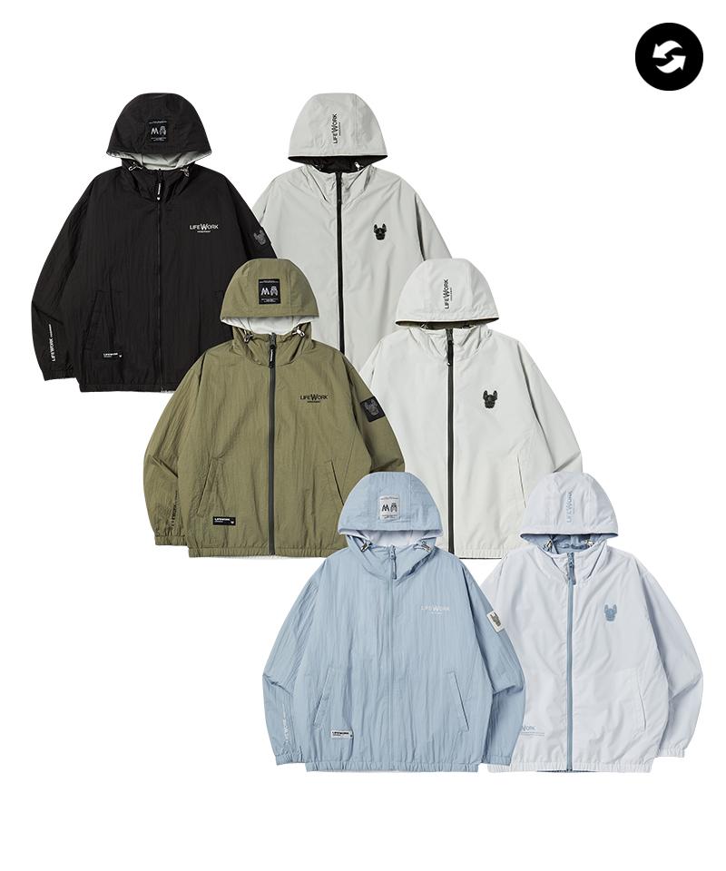 Lifework Unisex Wind Reversible Hooded Jacket