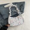 Large Capacity Sweet Canvas Bag Bow Lovely Tote Bag Korean Style Printing Shoulder Bag  Outdoor