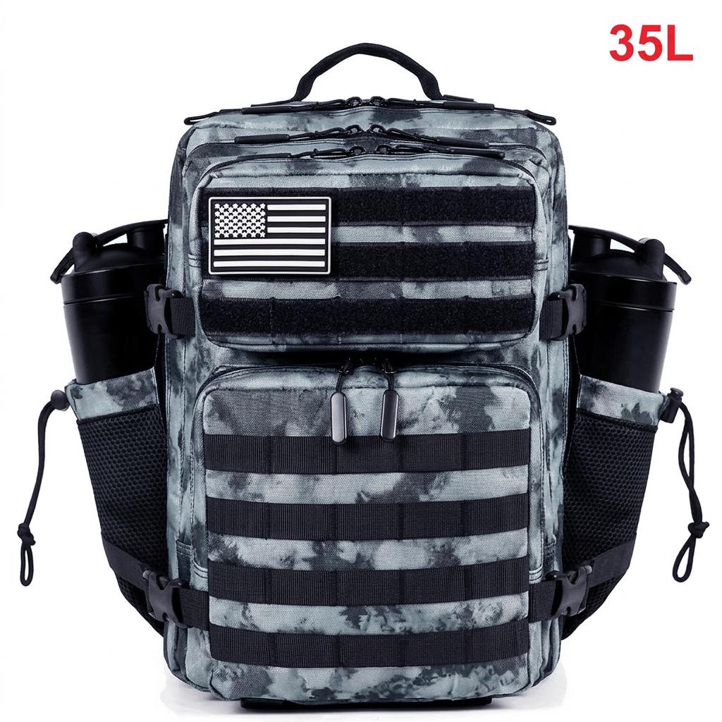 35L Tactical Backpack for Women Men Molle Outdoor Travel Camping Hiking Bag Sports Weekend Athlete Gym Rucksack Dual Cup Holders