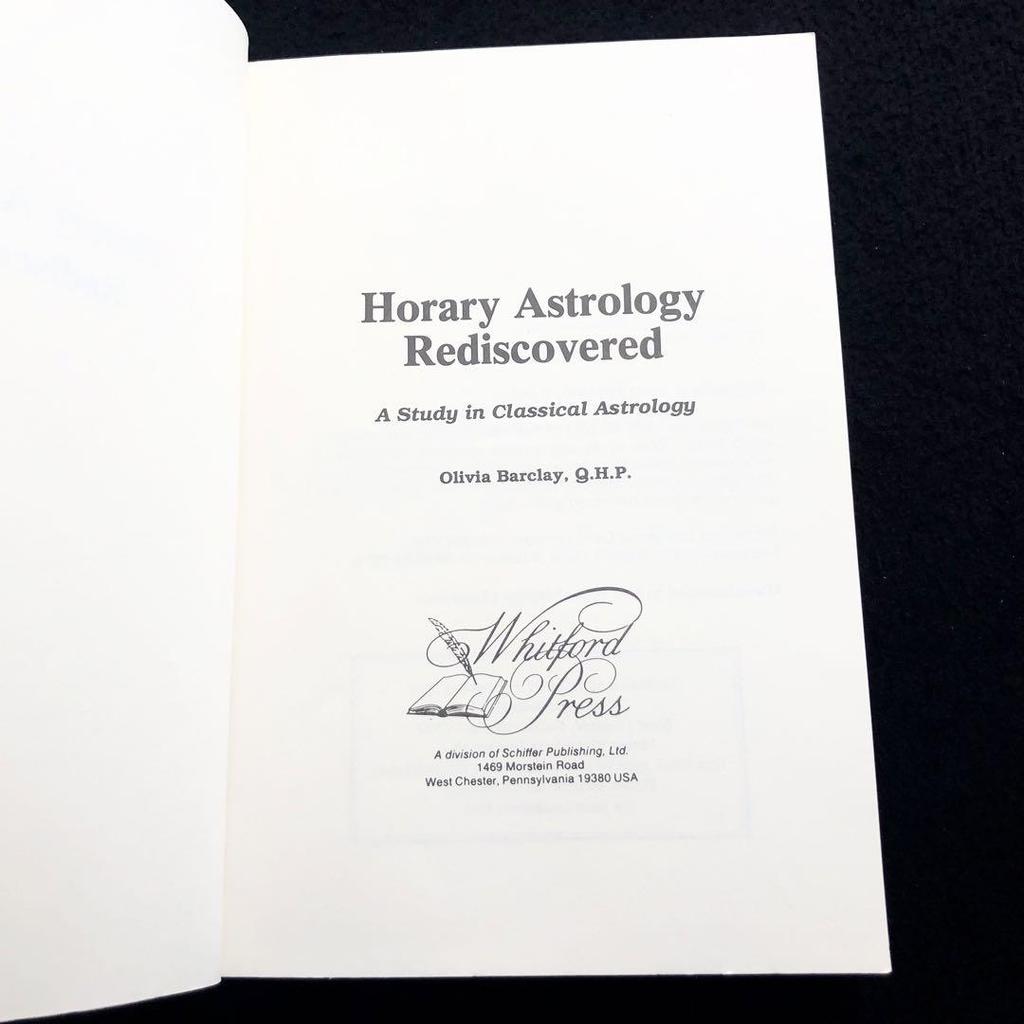[USED] Horary Astrology Rediscovered