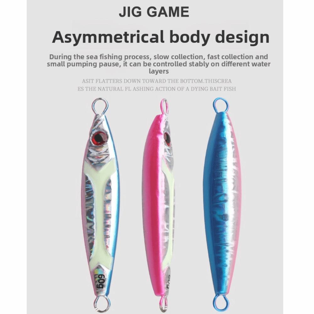 30g/40g Cast Metal Jig Spinnerhook Jigging Lure Boat Fishing Lure  Saltwater Fishing