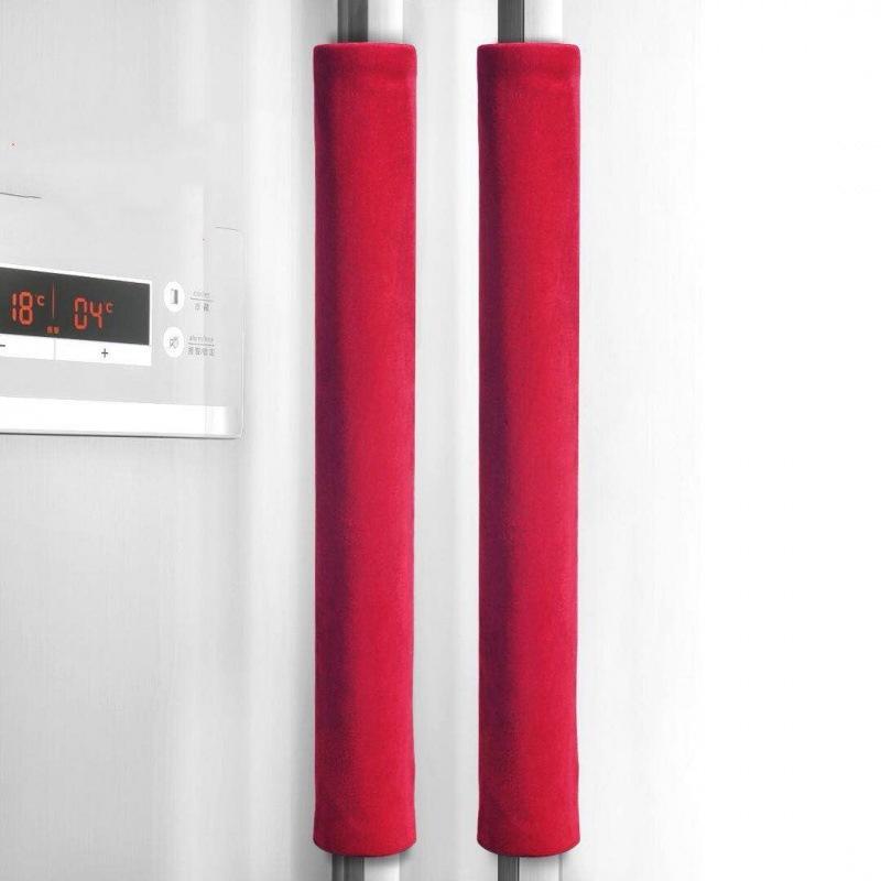 

2Pcs/Set Refrigerator Door Handle Cover Kitchen Appliance Decor Fridge Oven Handle Antiskid Door Knob Protector Black Grey Red червоний
