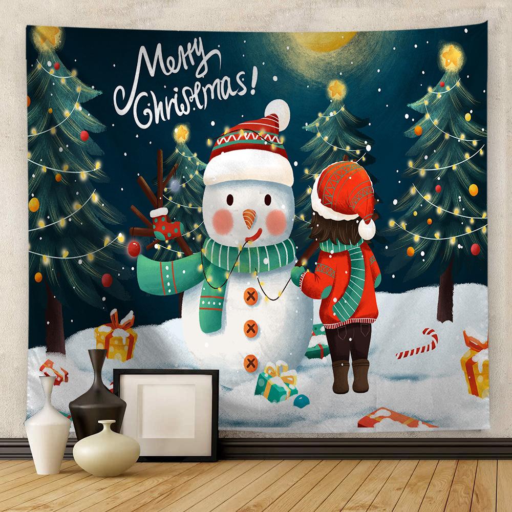 Europäische und amerikanische Weihnachten gedruckt Wandteppich Teppich Malerei Hintergrund Malerei hängenden Stoff