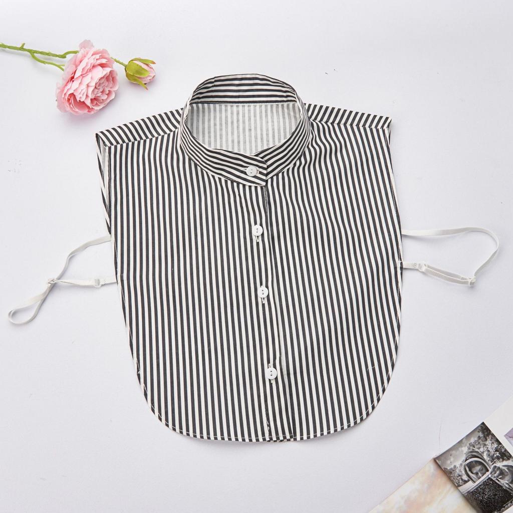 Mens Striped Formal Suit Fake Collar for Women Lapel Shirt Detachable Collar Sweater Suits Removable False Collar Neck Ties