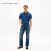 Tommy Hilfiger Men's Textured Cotton Embroidered Loose Fit Short Sleeve Polo T-shirt
