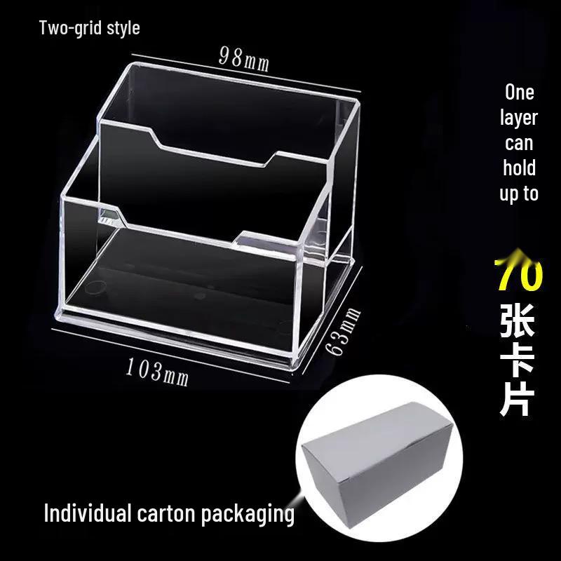 High Transparency Acrylic Business Card Holder Stand for Desktop Display and Storage