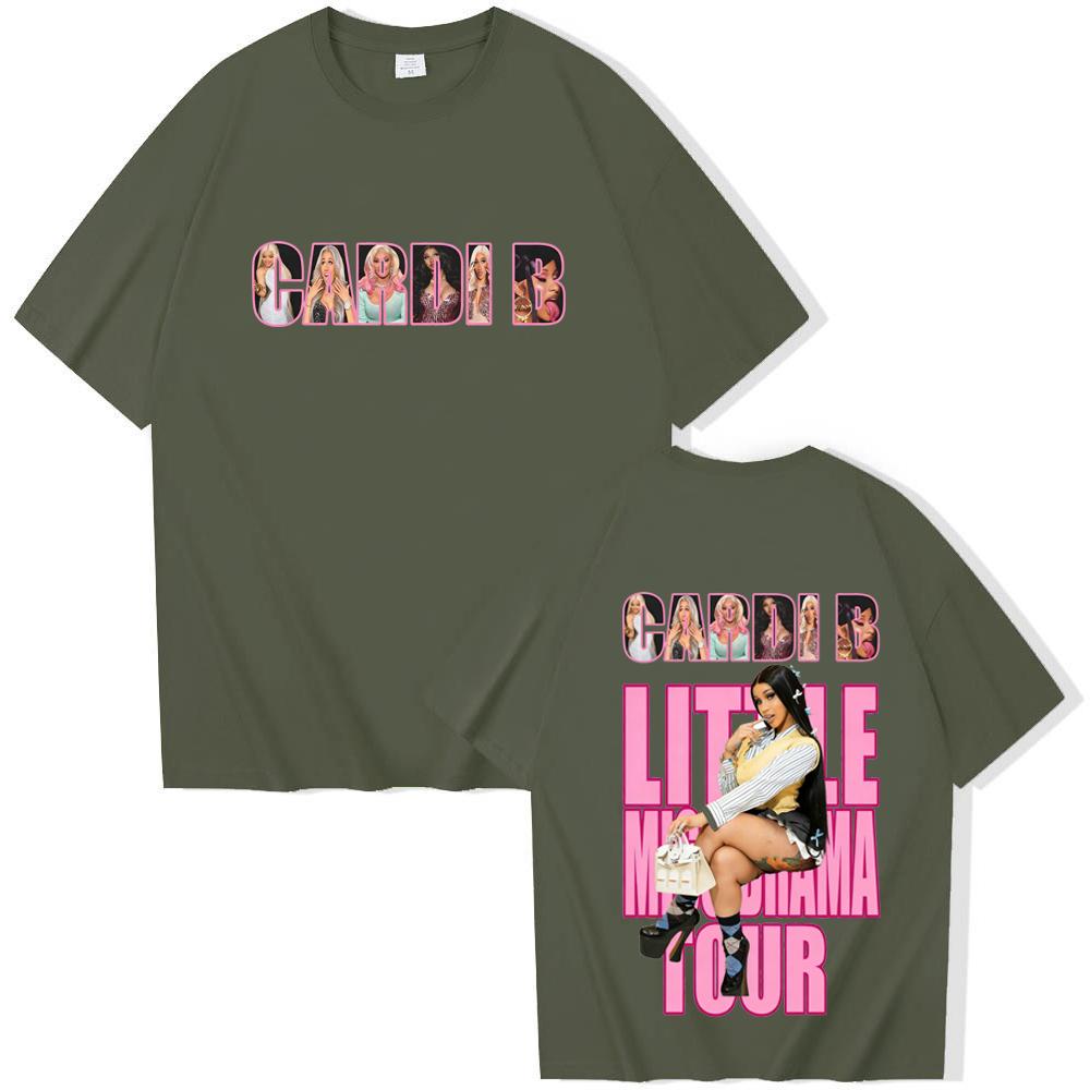 Cardi B Tour 2026 Tshirt Unisex Unisex Harajuku Short Sleeve Oneck Casual Shirt