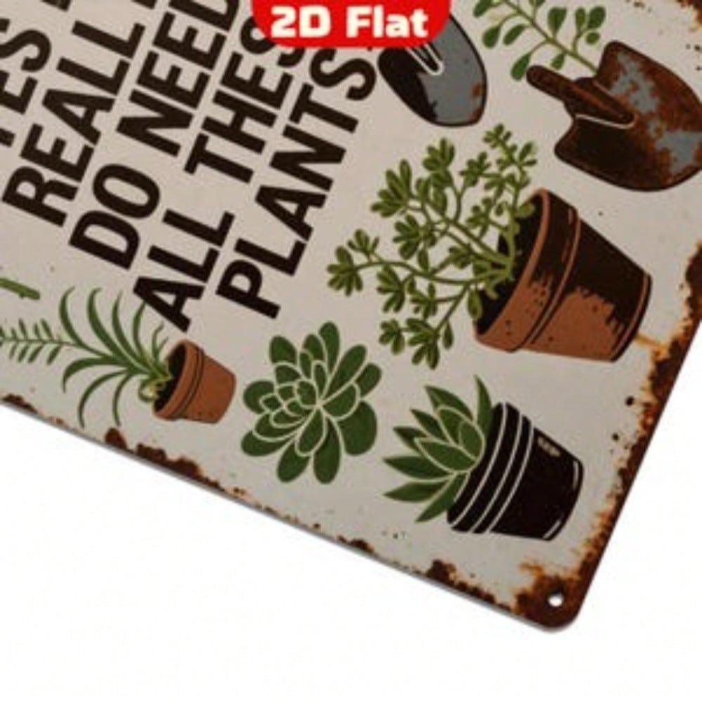 Funny Gardening Metal Sign Rustic Wall Decor Outdoor Indoor Weather Resistant Vintage Plant Lover Gift