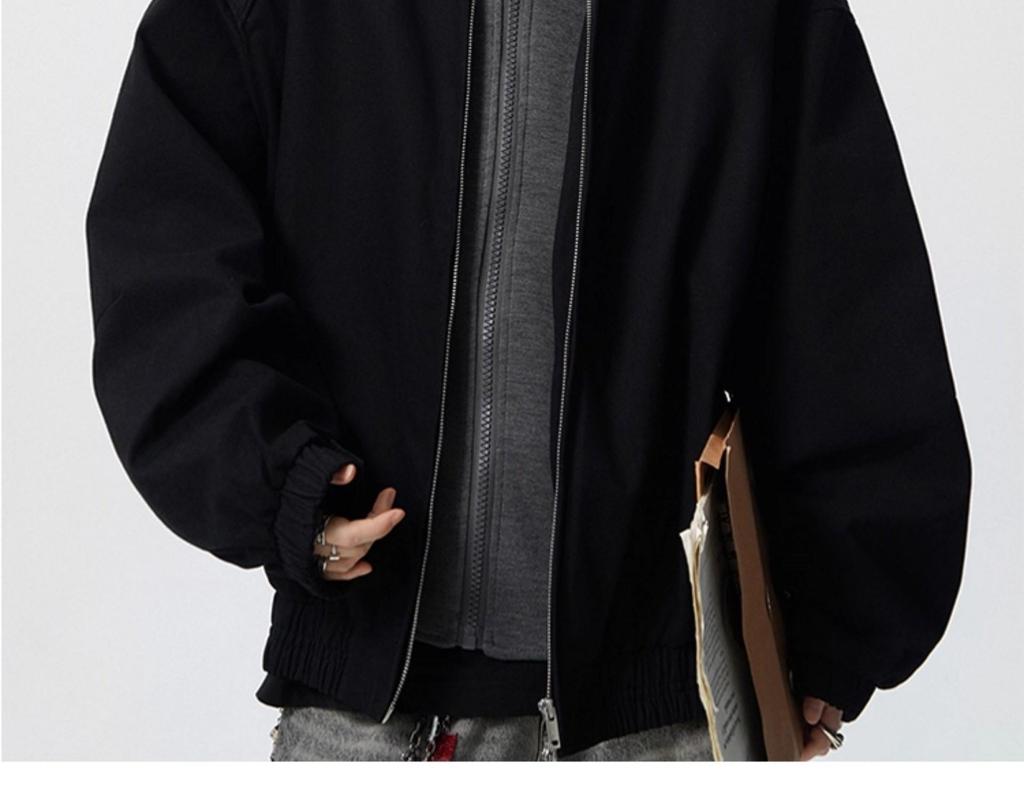 Men's Autumn/Winter Deconstructed Cotton Jacket, Faux Two-Piece, Street Hip-Hop Style, Outdoor Hooded Top