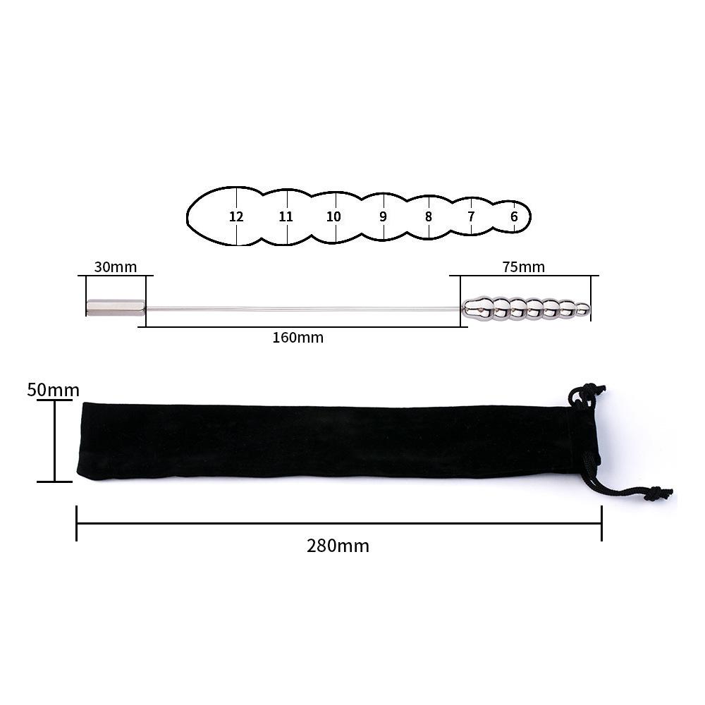 Unisex Stainless Steel Urethral Stick Metal Pull Bead Anal Massager Sounding Urethral Sex Toy Penis Plug Chastity BDSM
