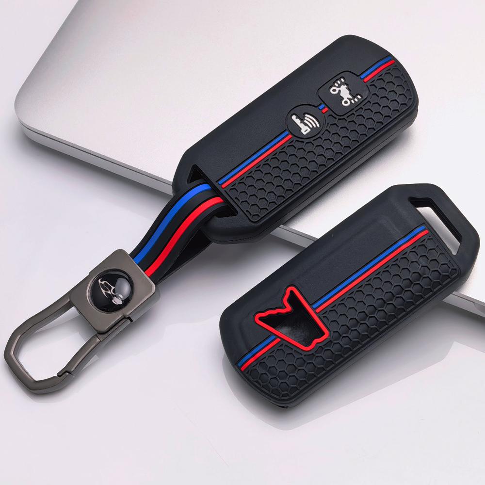 Key Fob Cover for Honda PCX150 160 ADV150 Forza125 300 Vario125 150 with Keychain Anti-Scratch Surface Shockproof Structure Soft Grip Texture