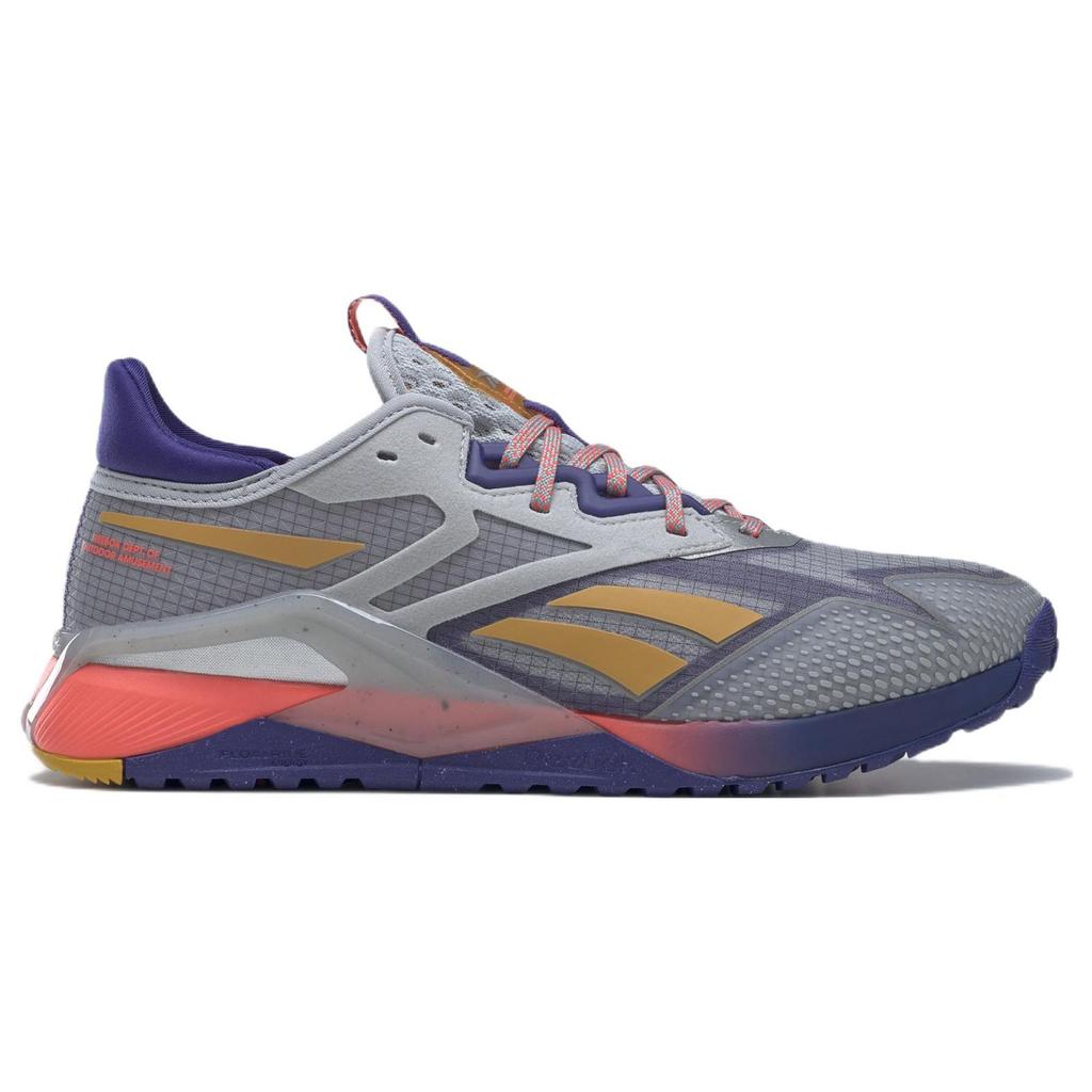 Reebok Nano X2 TR Adventure Grey Bold Purple Unisex Sneakers Pure-Grey-3 Orange-Flare GY8900