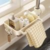 Kitchen ABS Sink Drain Rack Sponge Storage Faucet Holder Soap Drainer Shelf Basket Organizer Bathroom Accessories