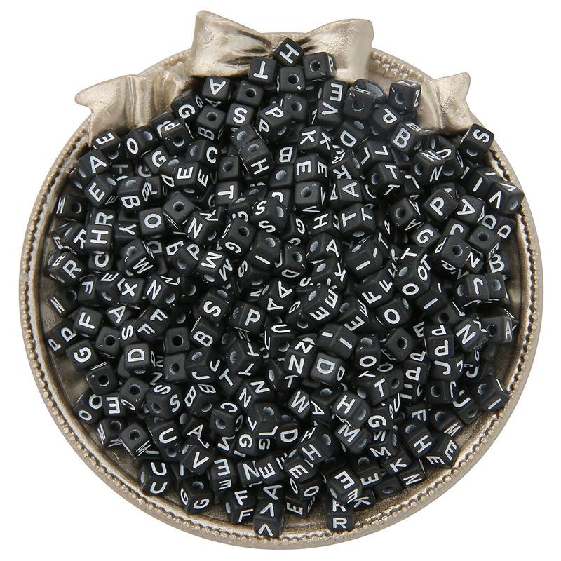 Handmade Bracelet Beads 5x5mm Acrylic English Letters Square Beads Beading Jewelry Accessories Handmade Pendant Diy Bracelet Materials